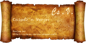 Csipán Veron névjegykártya